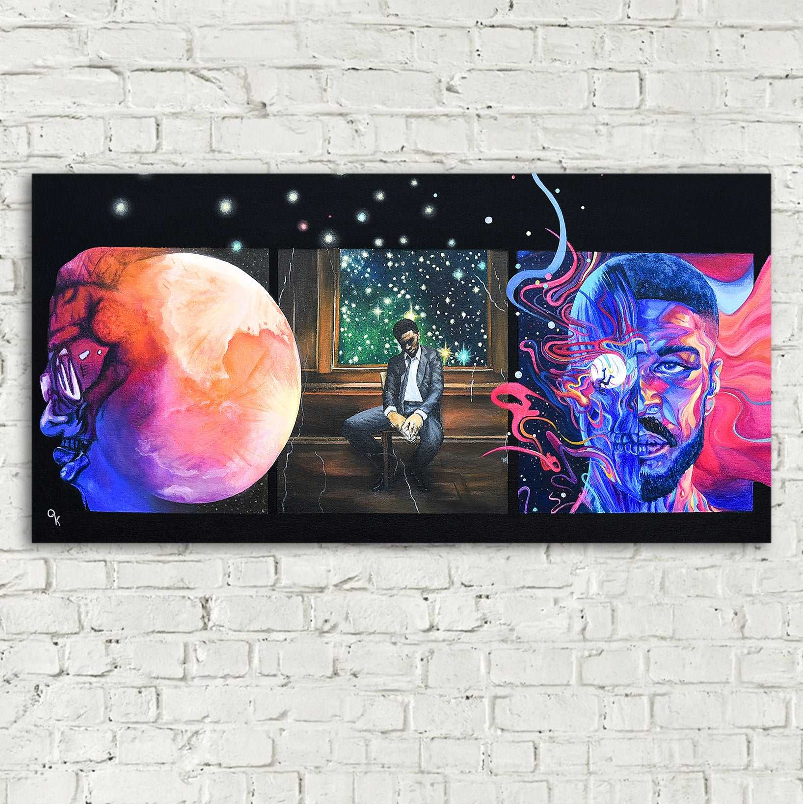 Man On The Moon Triptych